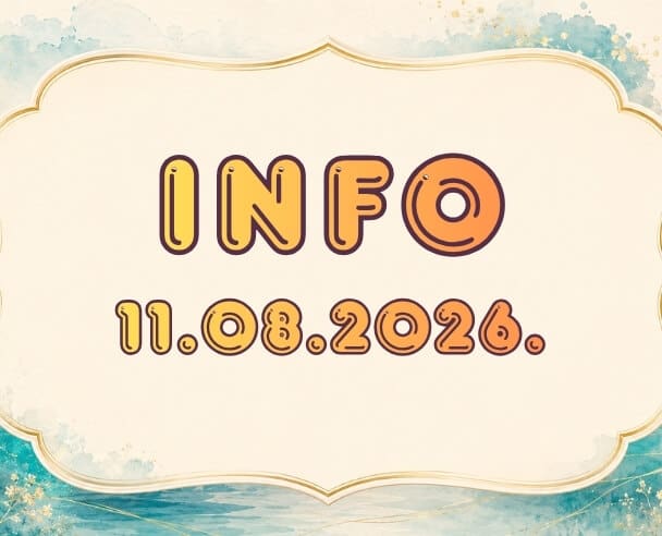 Info: 11. avgust, 2026.