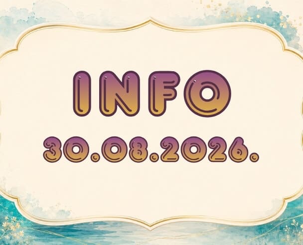 Info: 30. avgust, 2026.